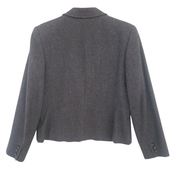 VTG Pendleton 100% Virgin Wool Old‎ Money Blazer Gray One Button Size 12 - Picture 12 of 12